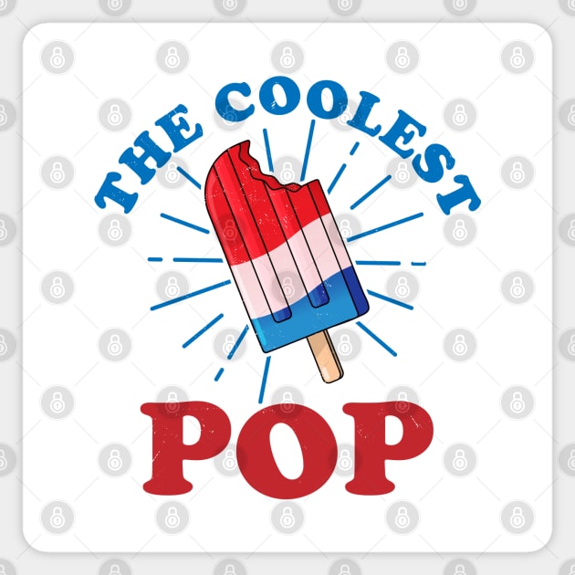 The Coolest Pop Ever Funny Frozen Ice Pop Fathers Day Sticker by OrangeMonkeyArt